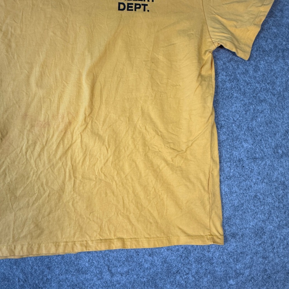 Gallery Dept T-Shirt Mens L Yellow Short Sleeve Hollywood CA Graphic Tee - Picture 5 of 8